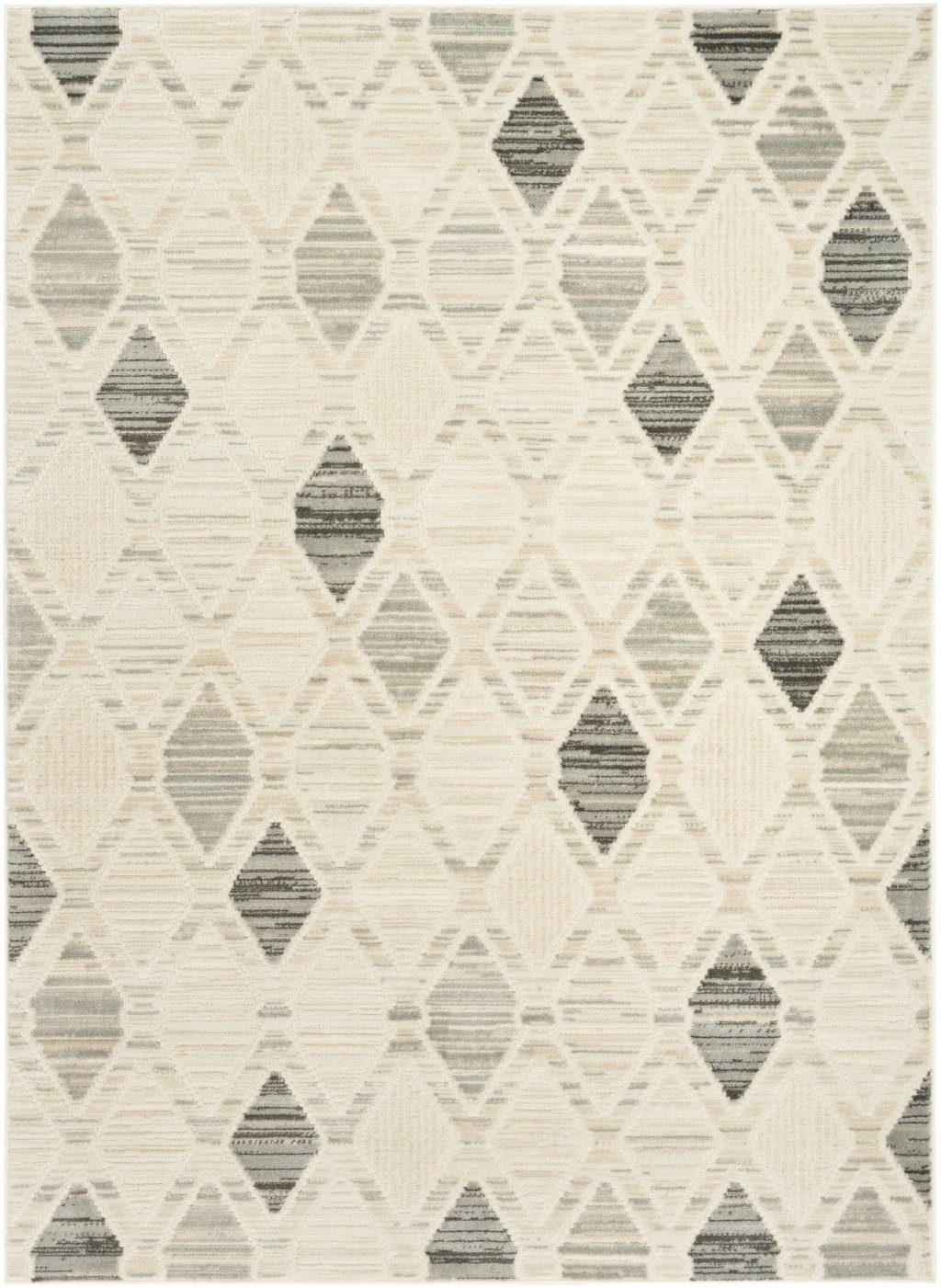 Nourison Home Nourison Serenity Home SRH08 3'11" x 5'11" Beige Grey Modern Indoor Rug