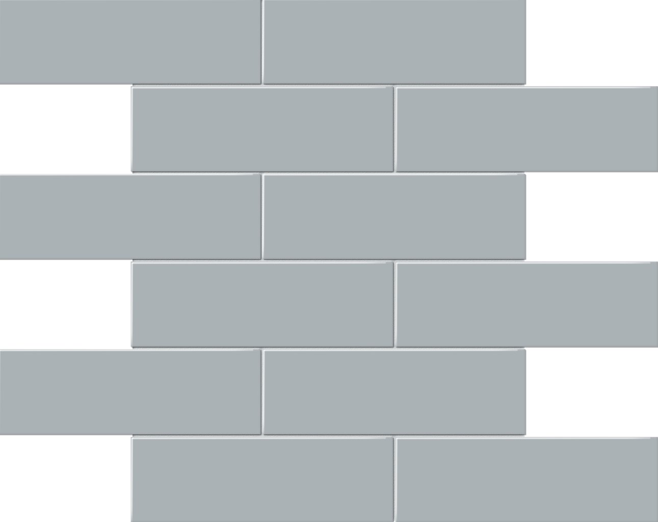 Qualis Ceramica Traditions Cloud Blue 2X6 Matt Mosaic - Blue