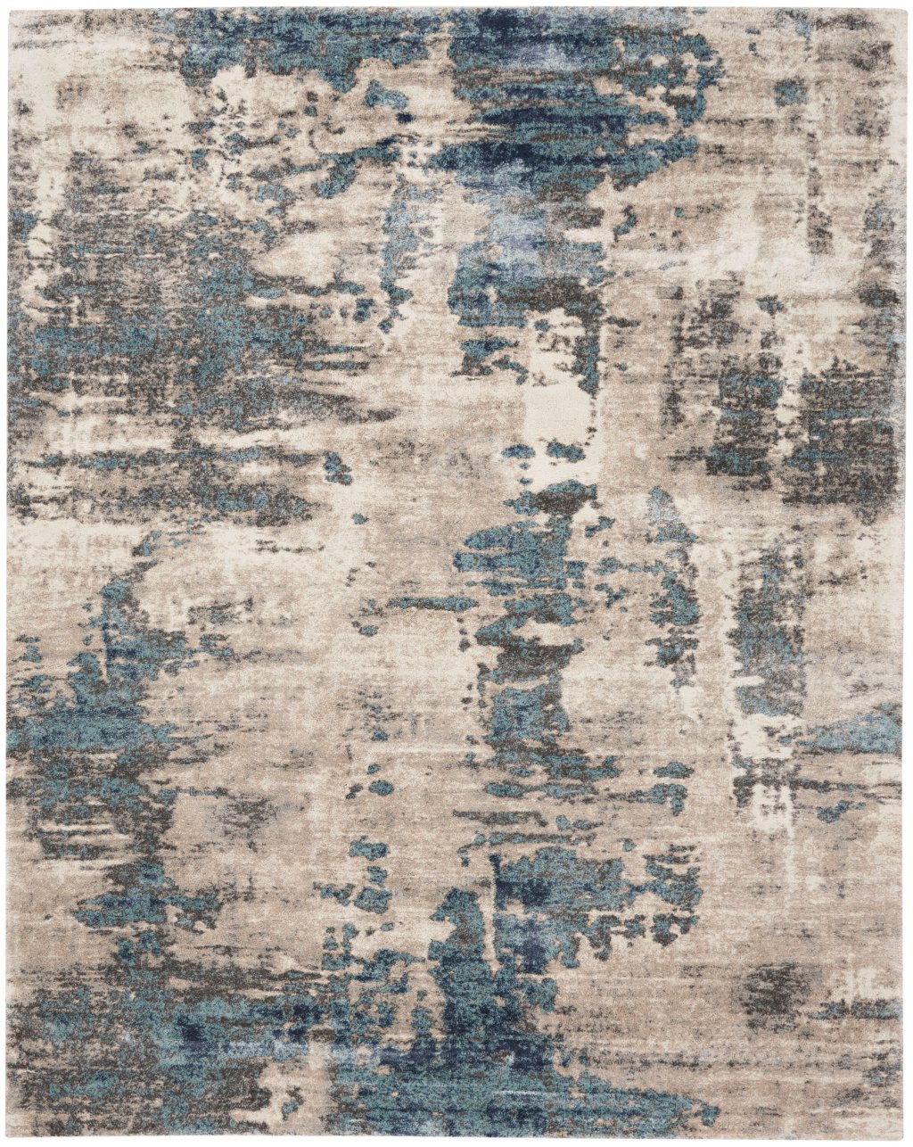 Nourison Home Nourison American Manor AMR04 7'10" x 9'10" Ivory Blue Modern Indoor Rug