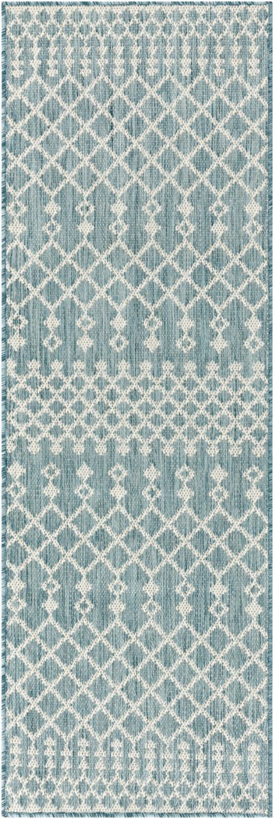 Nourison Home Nourison Positano POS02 2'2" x 10' Aqua Modern Rug - 2' x 6'