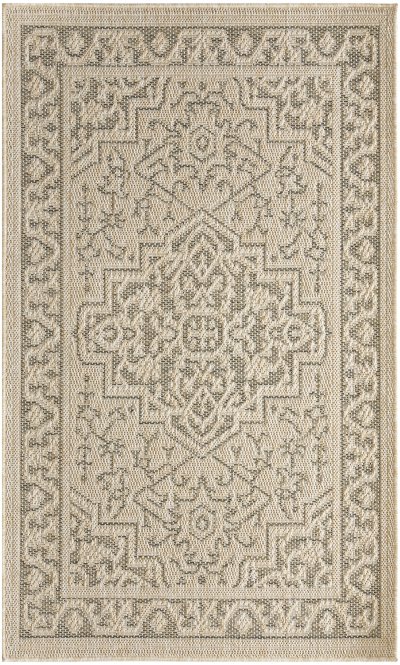 Nourison Home Nourison Tulum TLM05 10' x 14' Taupe Olive Outdoor Rug - 2' x 3'