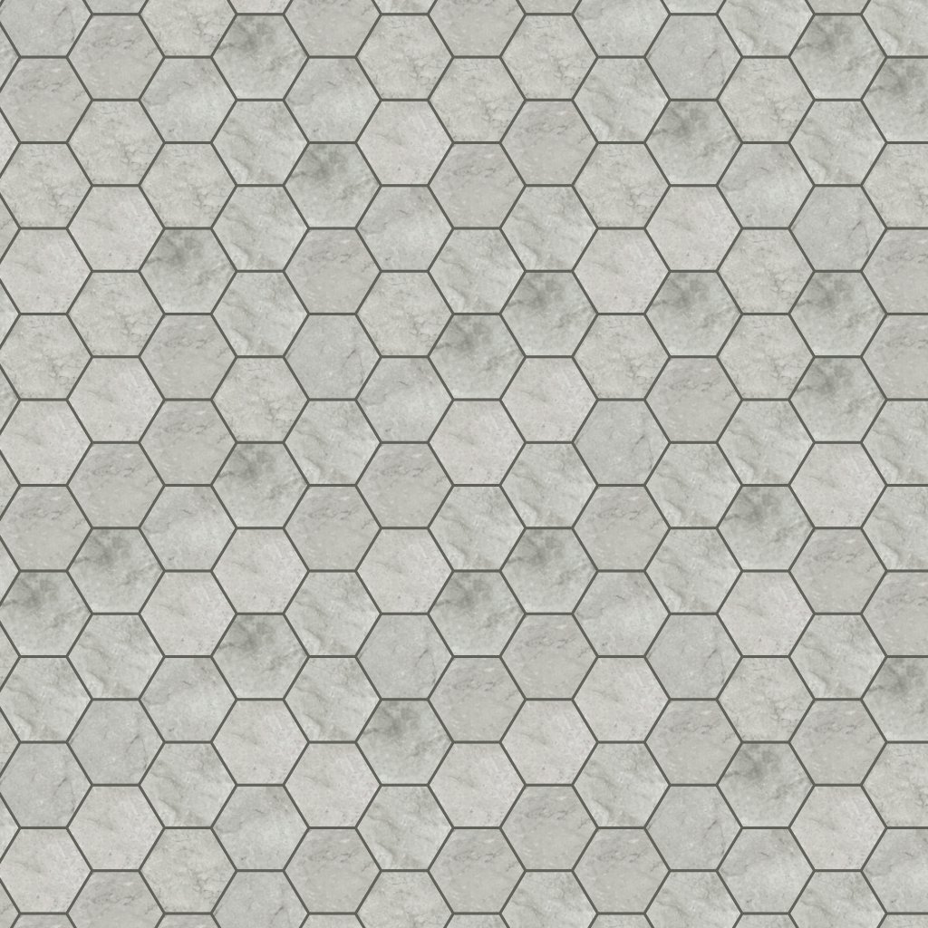 Qualis Ceramica Luxury Roma Argento 6" Hexagon Honed - Grey