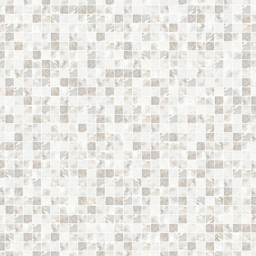 Qualis Ceramica Dynasty 2x2 Mosaic White - Grey