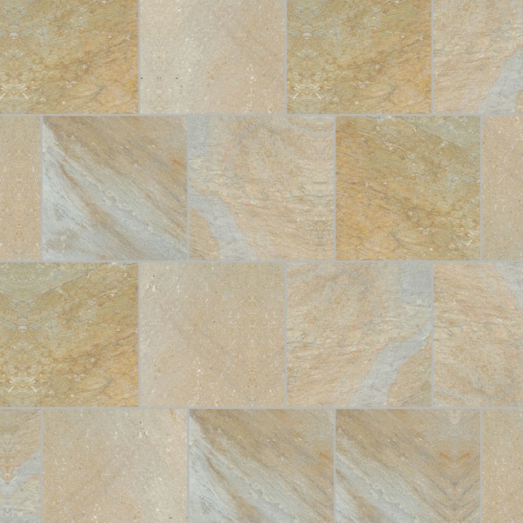 American Olean Slate - Golden Sun, Square, 16X16, Natural Cleft (S783) - Golden Sun