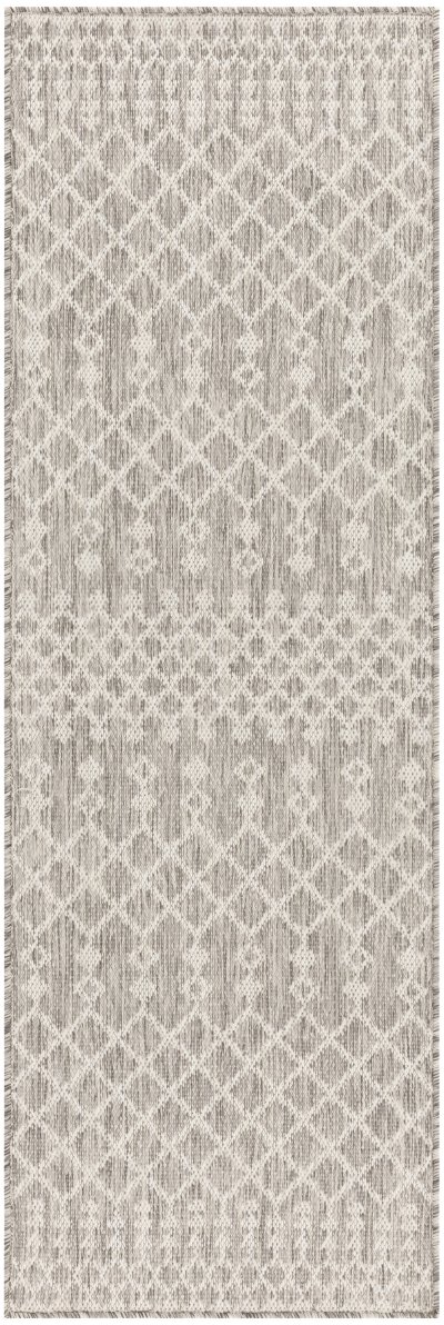 Nourison Home Nourison Positano POS02 2'2" x 8' Light Grey Modern Rug - 2' x 6'