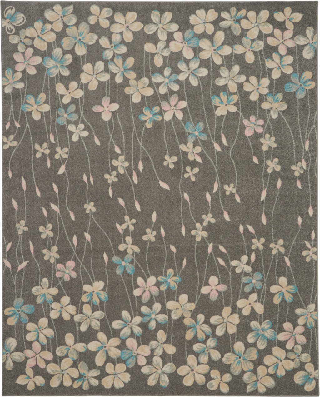 Nourison Home Nourison Tranquil TRA04 8'10" x 11'10" Grey Beige Contemporary Indoor Rug