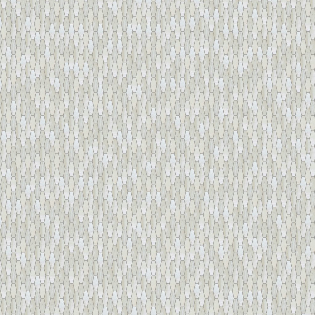 Marble Systems Basho Matte Ehex Glass Mosaic 12 7/8x9 7/8 - Basho