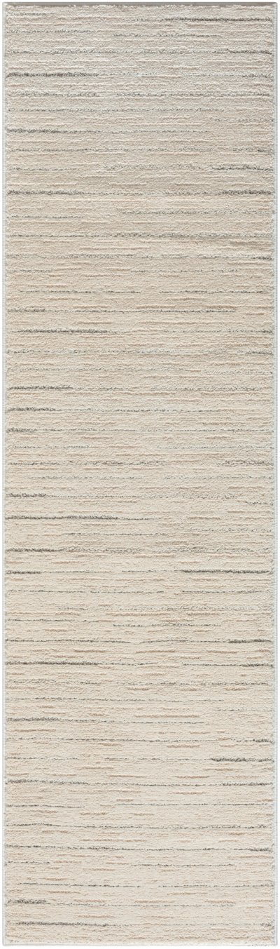 Nourison Home Nourison Santa Cruz SCZ01 2'2" x 7'6" Ivory Grey Modern Indoor Rug - 2'2" x 7'6"