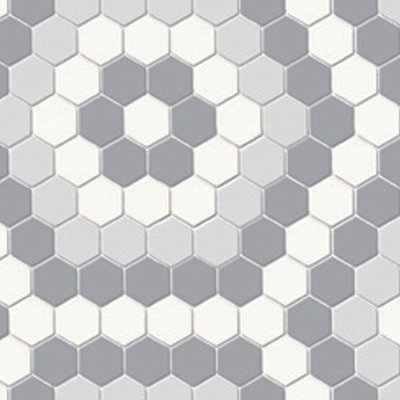 Qualis Ceramica Traditions Afternoon Blend Hexagon Matt Mosaic - Blue