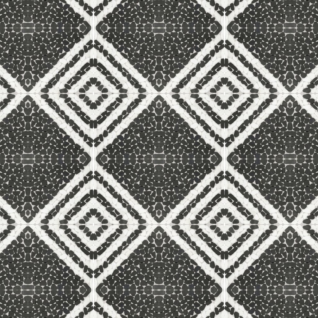 Daltile Pebble Oasis Stark, Striped Pebble, Tumbled - Stark