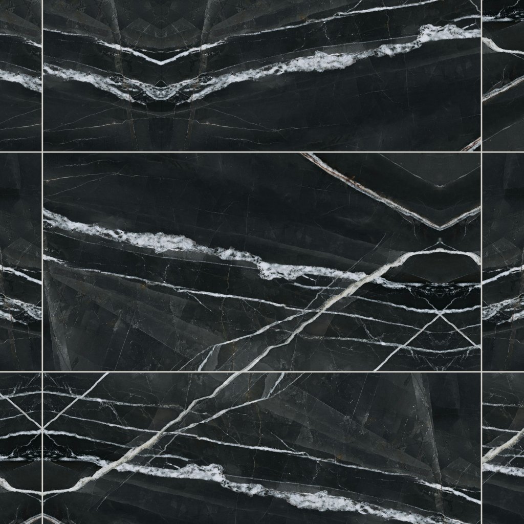 Qualis Ceramica Royal Stoneworks 24X48 Regal Black Vein Polished