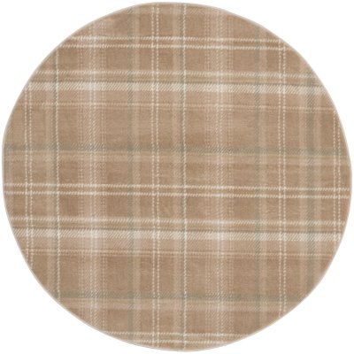 Nourison Home Nourison Grafix GRF03 4' x Round Taupe Farmhouse Indoor Rug - 4' Round