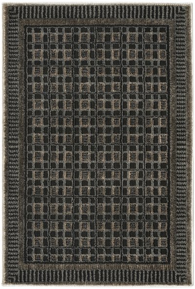 Nourison Home Nourison Nordic NRC03 9' x 12' Black Taupe Art Deco Indoor Rug - 2' x 3'