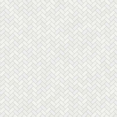 Marble Systems Bianco Dolomiti Classic Polished Herringbone 1x2 Marble Mosaic 11x11 - Bianco Dolomiti Classic - 11" x 11" x 3/8"