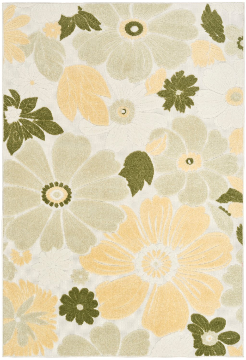 Nourison Home Nourison Aloha ALH42 5'3" x 7'5" Ivory Green Modern Rug