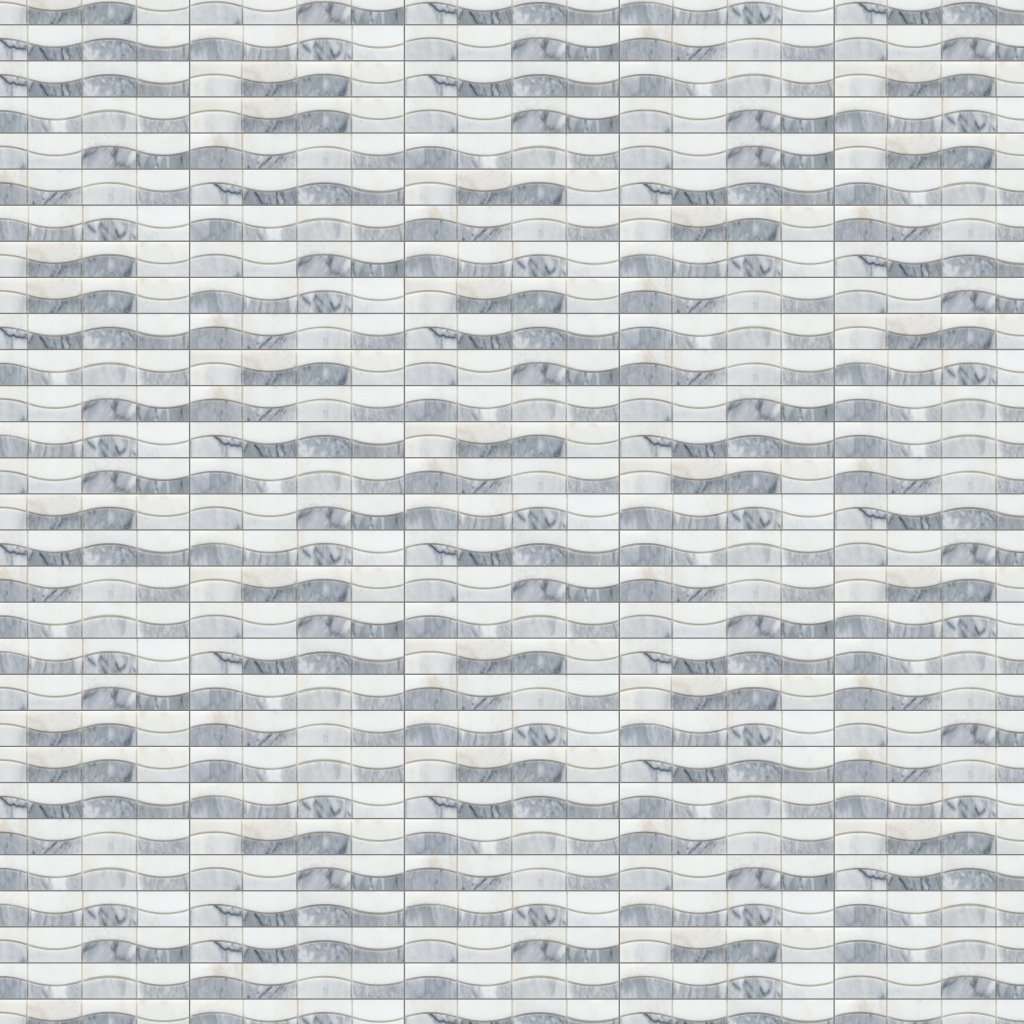 Emser Tile TALENTO POLISHED WAVE MOSAIC -MAR - Gris