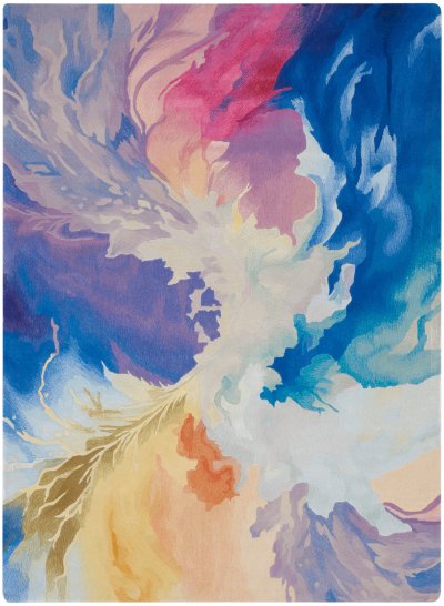 Nourison Home Nourison Prismatic PRS37 9'9" x 13'9" Blue Multicolor Modern Indoor Rug - 5'6" x 7'5"