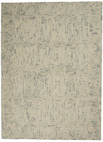 Nourison Home Nourison Vail VAI04 8'3" x 11'6" Ivory Grey Teal Modern Indoor Rug - 3'9" x 5'9"