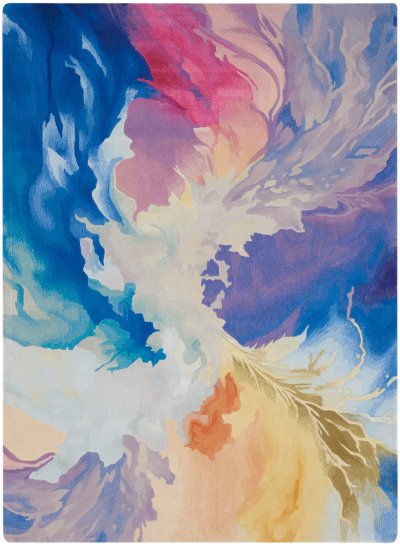 Nourison Home Nourison Prismatic PRS37 9'9" x 13'9" Blue Multicolor Modern Indoor Rug - 3'9" x 5'9"