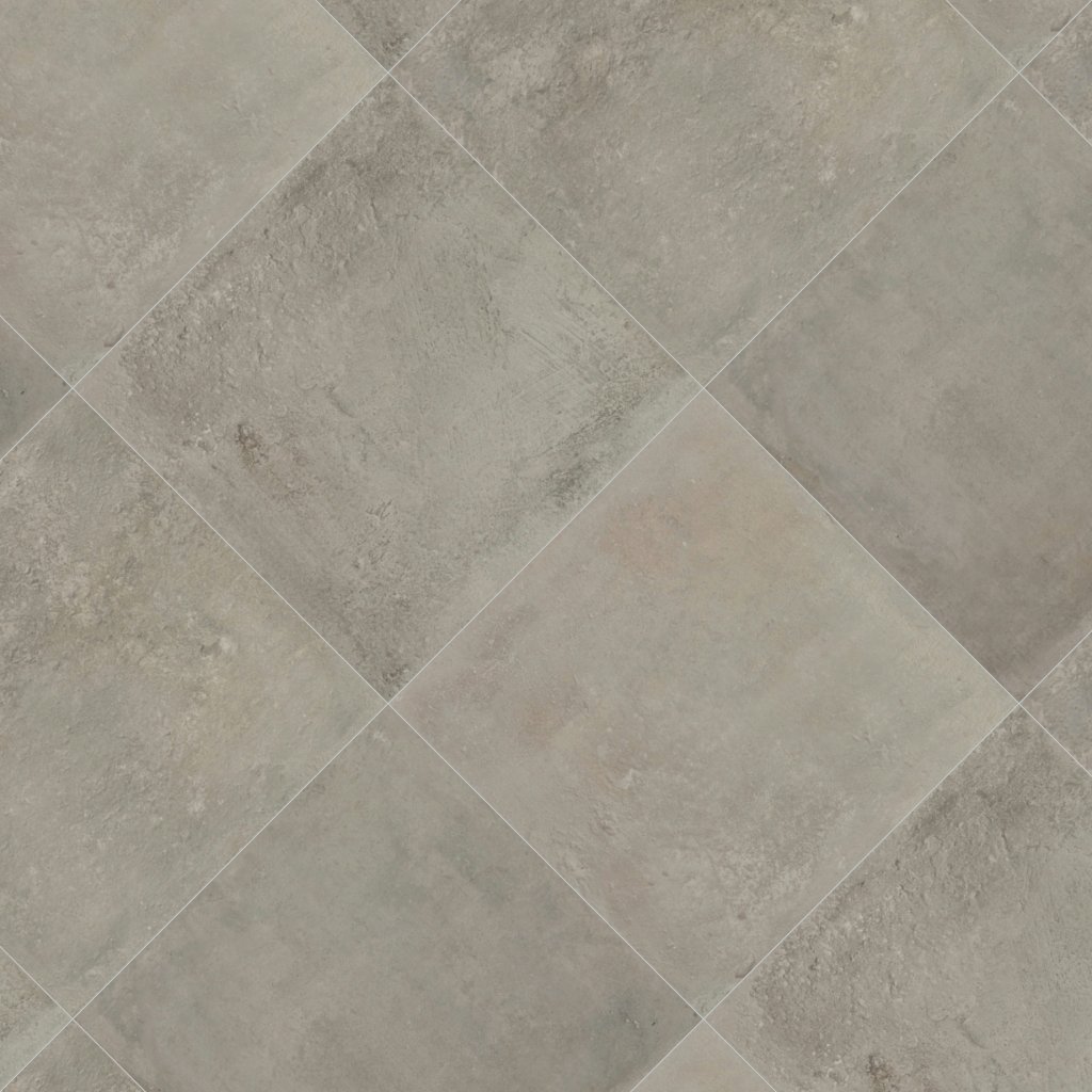 Daltile Rekindle Medium Grey, Square, 24X24, Stepwise, Matte - Medium Grey