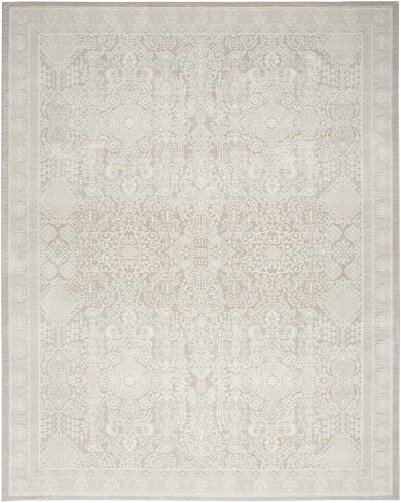 Nourison Home Nourison Renewed RNW01 7'10" x 9'10" Silver Ivory Vintage Indoor Rug - 9' x 12'