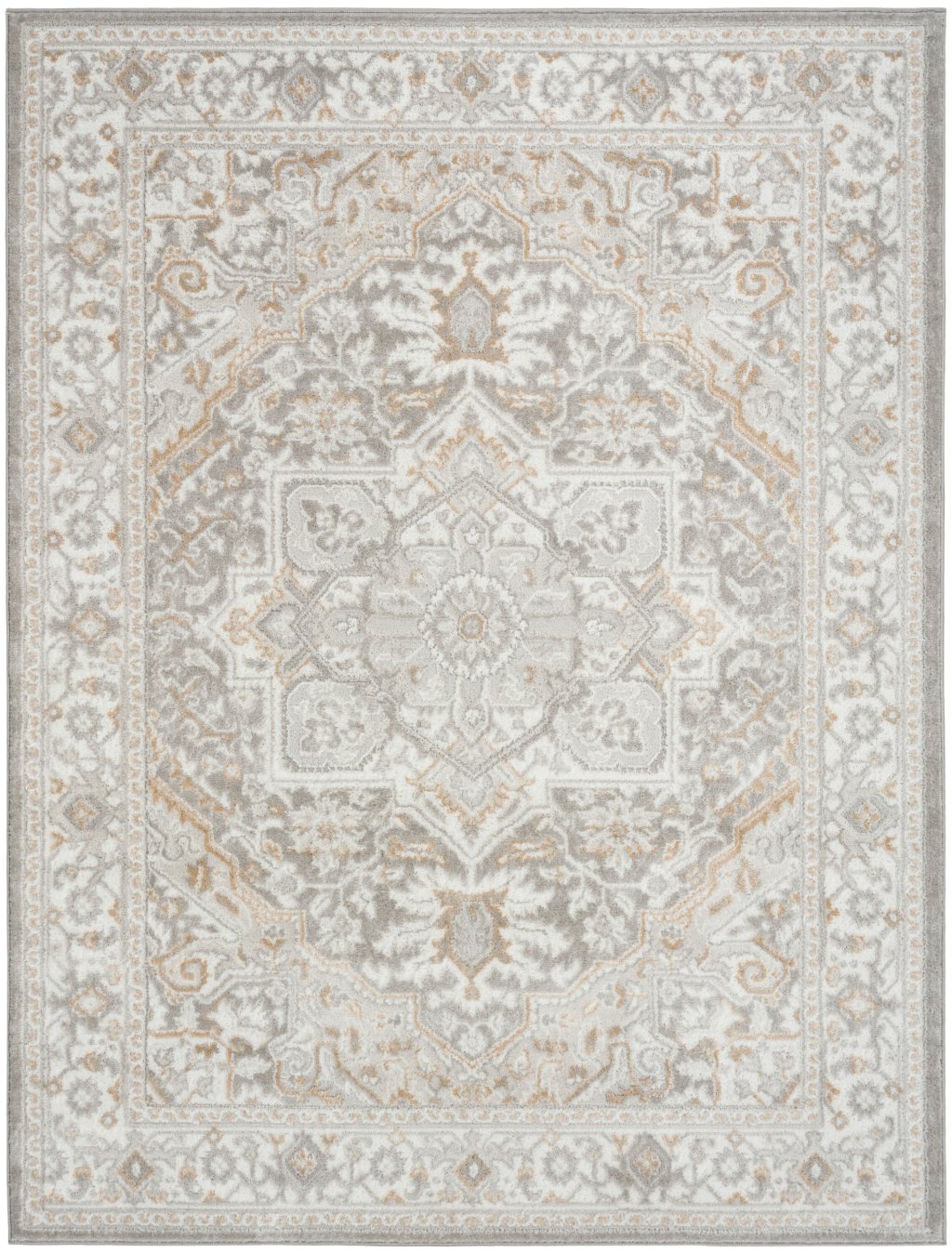 Nourison Home Nourison Dekor DEK08 5'3" x 7' Light Grey Vintage Indoor Rug