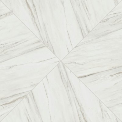 Qualis Ceramica Royal Stoneworks 48X48 Italian Cream Vein Polished - Herringbone