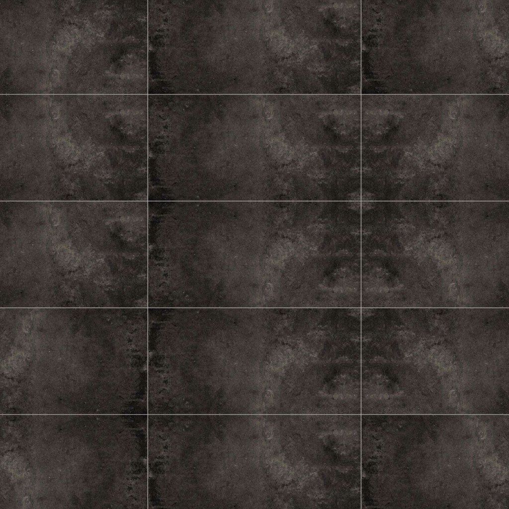 Marble Systems Weathered Black Matte Concrete Look Porcelain Tile 12x24 - Weathered Black