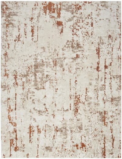 Nourison Home Nourison Quarry QUA01 2'2" x 12' Ivory Rust Modern Indoor Rug - 7' x 10'