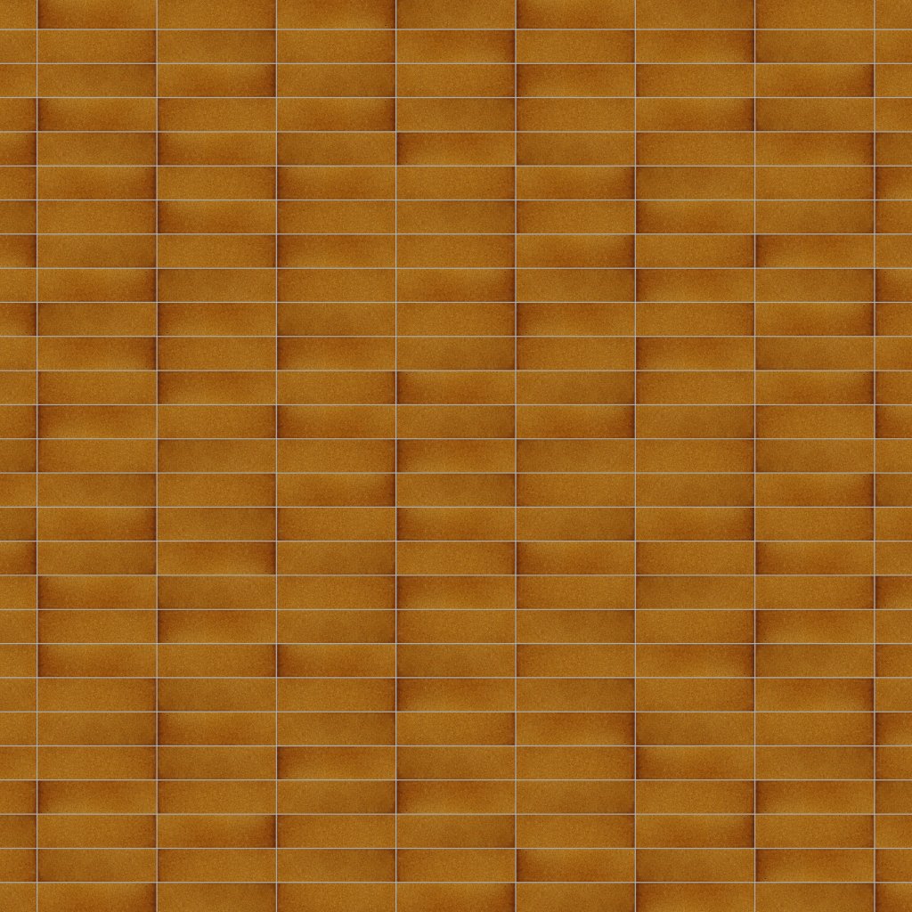 Marble Systems Pumpkin Field Glossy Thin Brick Tile 2 1/8x7 1/2 - Pumpkin Field
