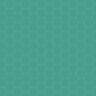 Qualis Ceramica Ronda 5.5x6.3 Teal Hexagon - 5.5" x 6.3"