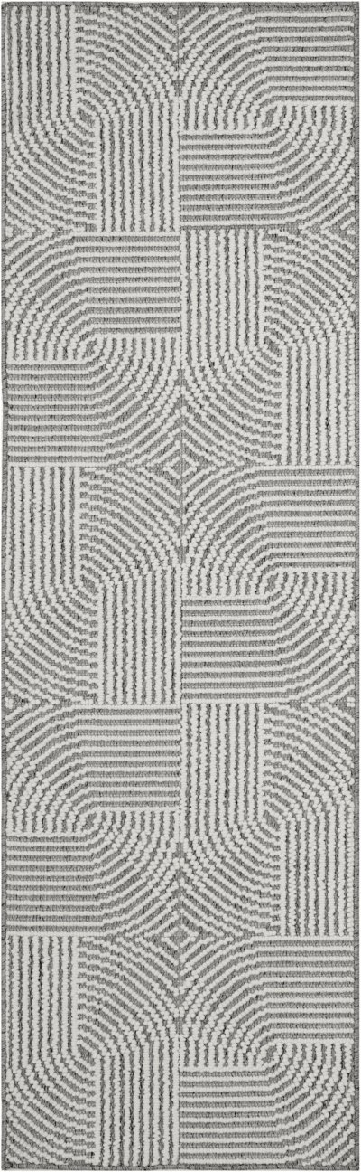 Nourison Home Nourison Natural Texture NTX02 7'10" x 9'10" Charcoal Ivory Modern Indoor Rug - 2'3" x 7'6"