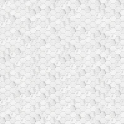 Qualis Ceramica Bianco Venatino 1.25 Honed Hexagon Mosaic - 11,25" x 11,25"