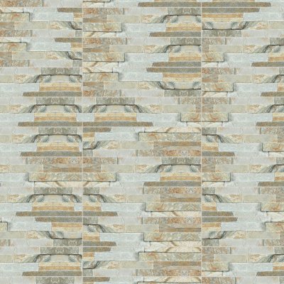 Qualis Ceramica Ledger Stone 6x24 Split Face - Grid