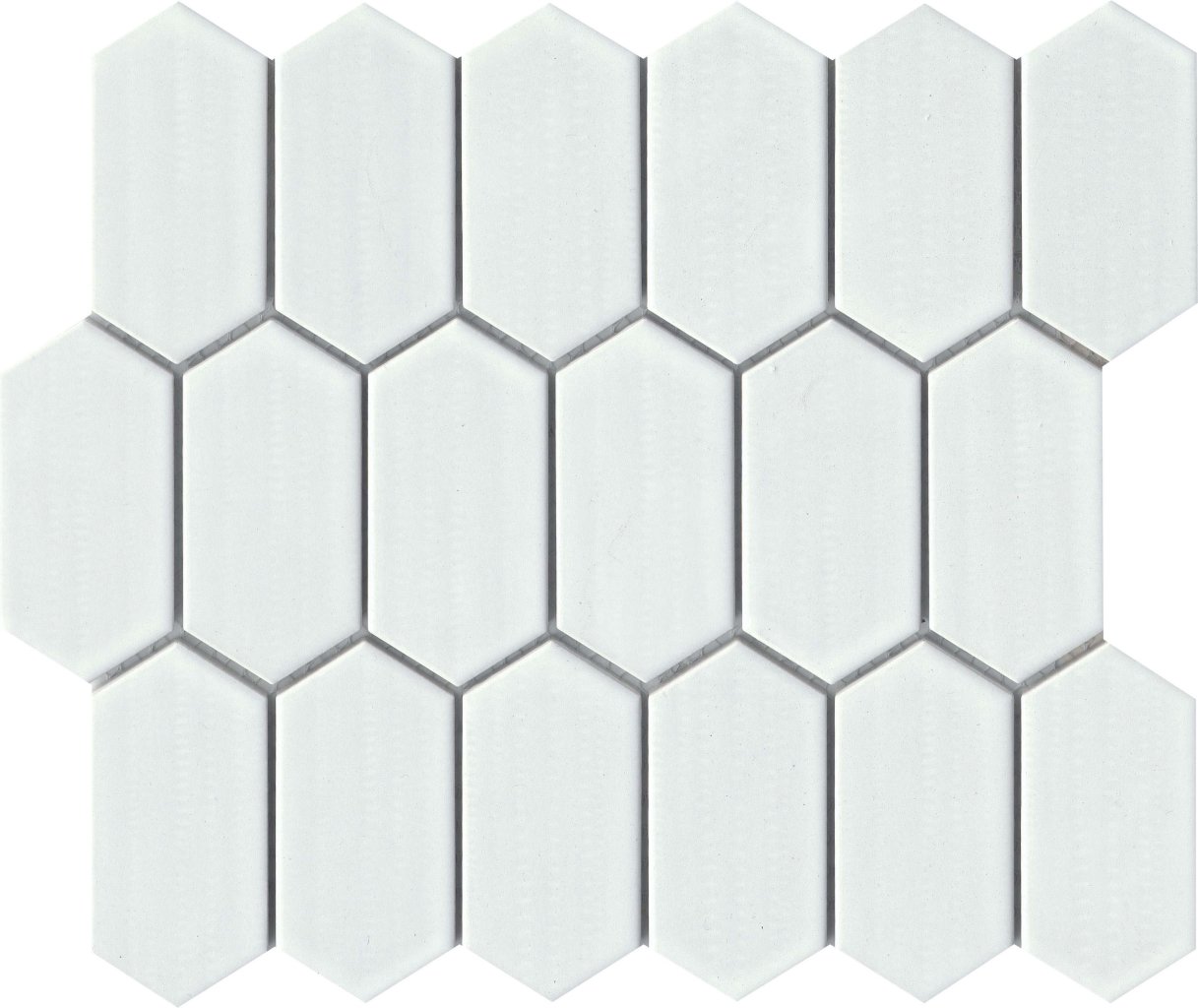 Emser Tile OMNI GLOSSY PICKET MOSAIC -CER - White