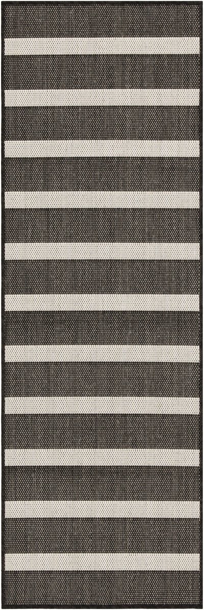 Nourison Home Nourison Positano POS03 4' x 6' Black Ivory Modern Rug - 2' x 6'