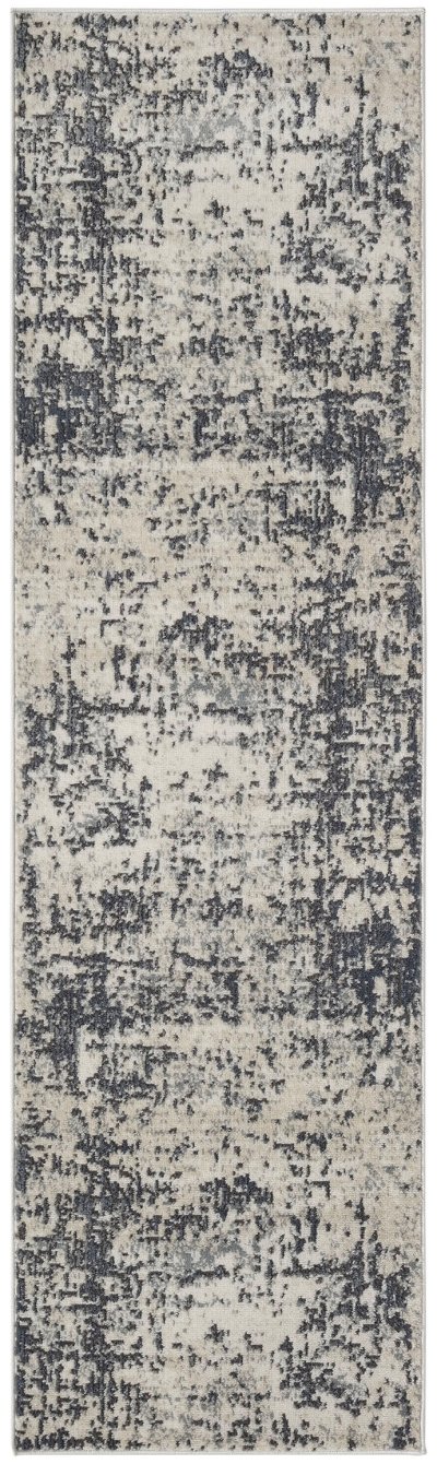 Nourison Home Nourison Quarry QUA17 3'9" x 5'9" Ivory Grey Modern Indoor Rug - 2'2" x 10'