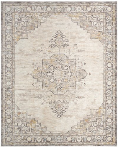 Nourison Home Nourison Antique Fusion ANF01 5'3" x 7'10" Ivory Charcoal Vintage Indoor Rug - 3'11" x 5'10"