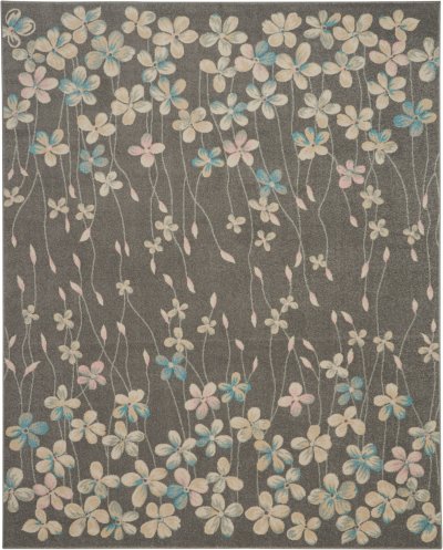 Nourison Home Nourison Tranquil TRA04 8'10" x 11'10" Grey Beige Contemporary Indoor Rug - 8' x 10'