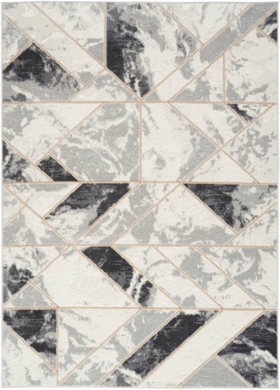 Nourison Home Nourison Elation ETN11 2' x 3' Ivory Grey Modern Indoor Rug - 4' x 6'
