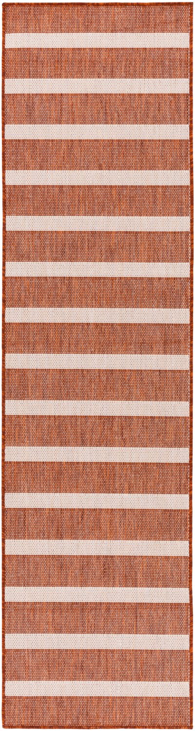 Nourison Home Nourison Positano POS03 10' x Round Terracotta Ivory Modern Rug - 2'2" x 10'