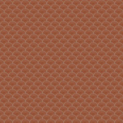 Marble Systems Hand Made Matte Fan Terracotta Tile 8 - Hand Made - 8 x 3/8"