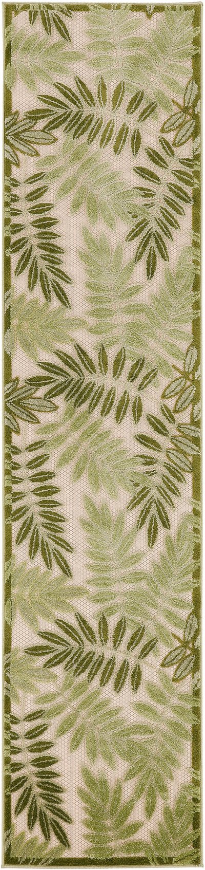 Nourison Home Nourison Aloha ALH18 2' x 6' Ivory Green Outdoor Rug - 2' x 6'