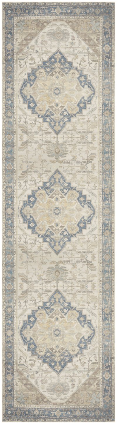 Nourison Home Nourison Vintage Washables VWS13 9'10" x 13'2" Blue Green Vintage Indoor Rug - 2'2" x 8'