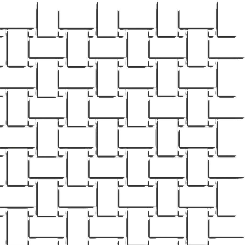 Qualis Ceramica Treasure Basketweave Ultimate Dolomite Polished Mosaic - Cream