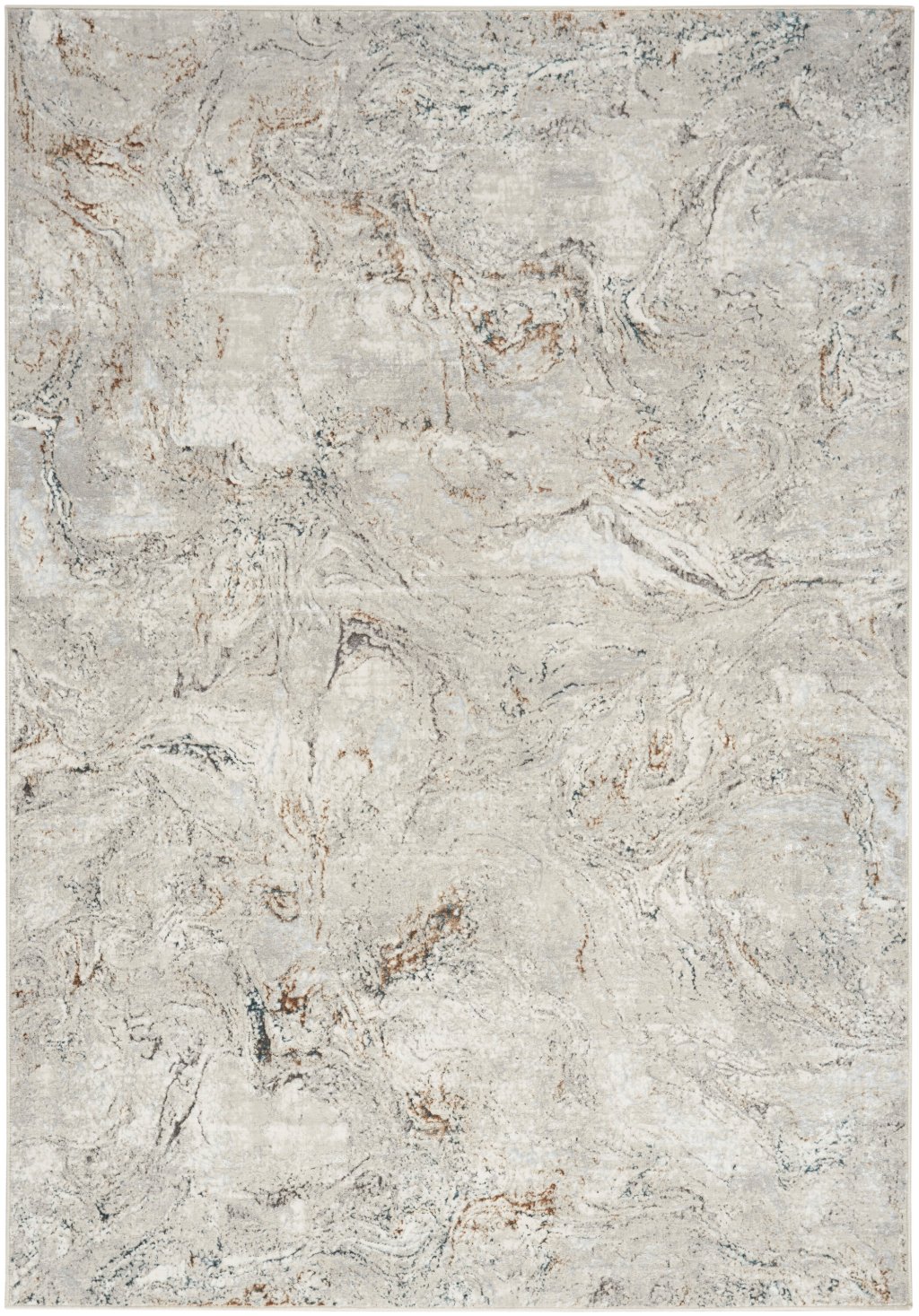 Nourison Home Nourison Glitz GLZ20 5'3" x 7'3" Grey Multicolor Modern Indoor Rug