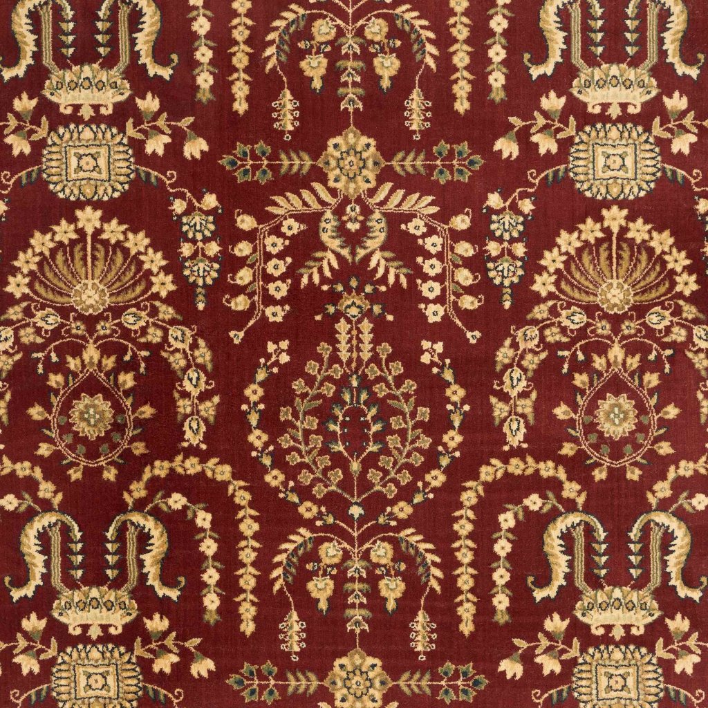 Nourison GRAND PARTERRE SAROUK PT02 BURGUNDY BROADLOOM
