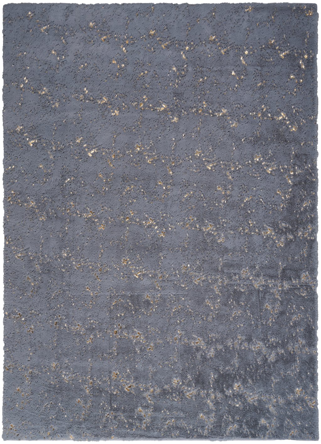 Nourison Home Nourison Cozy Shimmer CSH01 5'3" x 7'3" Slate Gold Glam Indoor Rug