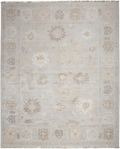 Nourison Home Nourison Aldora ALD15 5'6" x 8' Silver Blue Vintage Indoor Rug - 5'6" x 8'