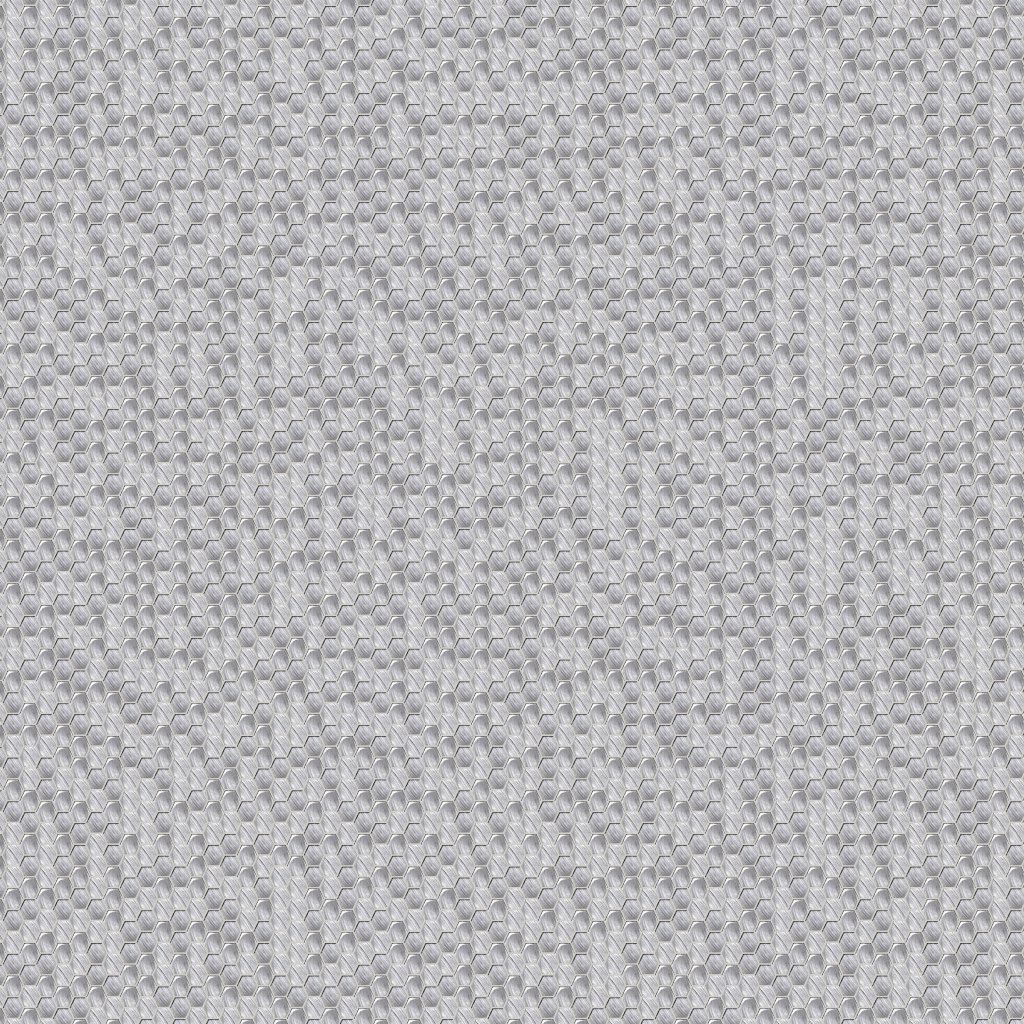 Qualis Ceramica Riviera Tileworks Chelsea Medium hexagon silver aluminum mosaic
